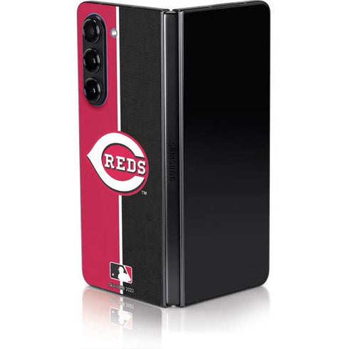 MLB Cincinnati Reds Split Galaxy Z Fold5 5G Skin